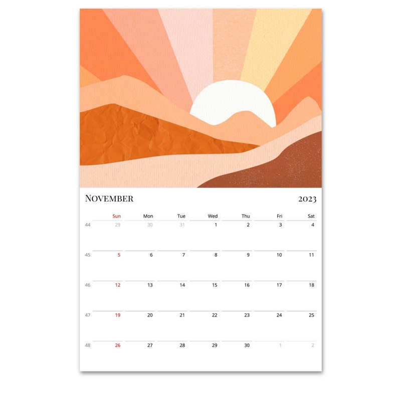 2023 2025 Calendar Retro Calendar Mid Year Calendar Etsy