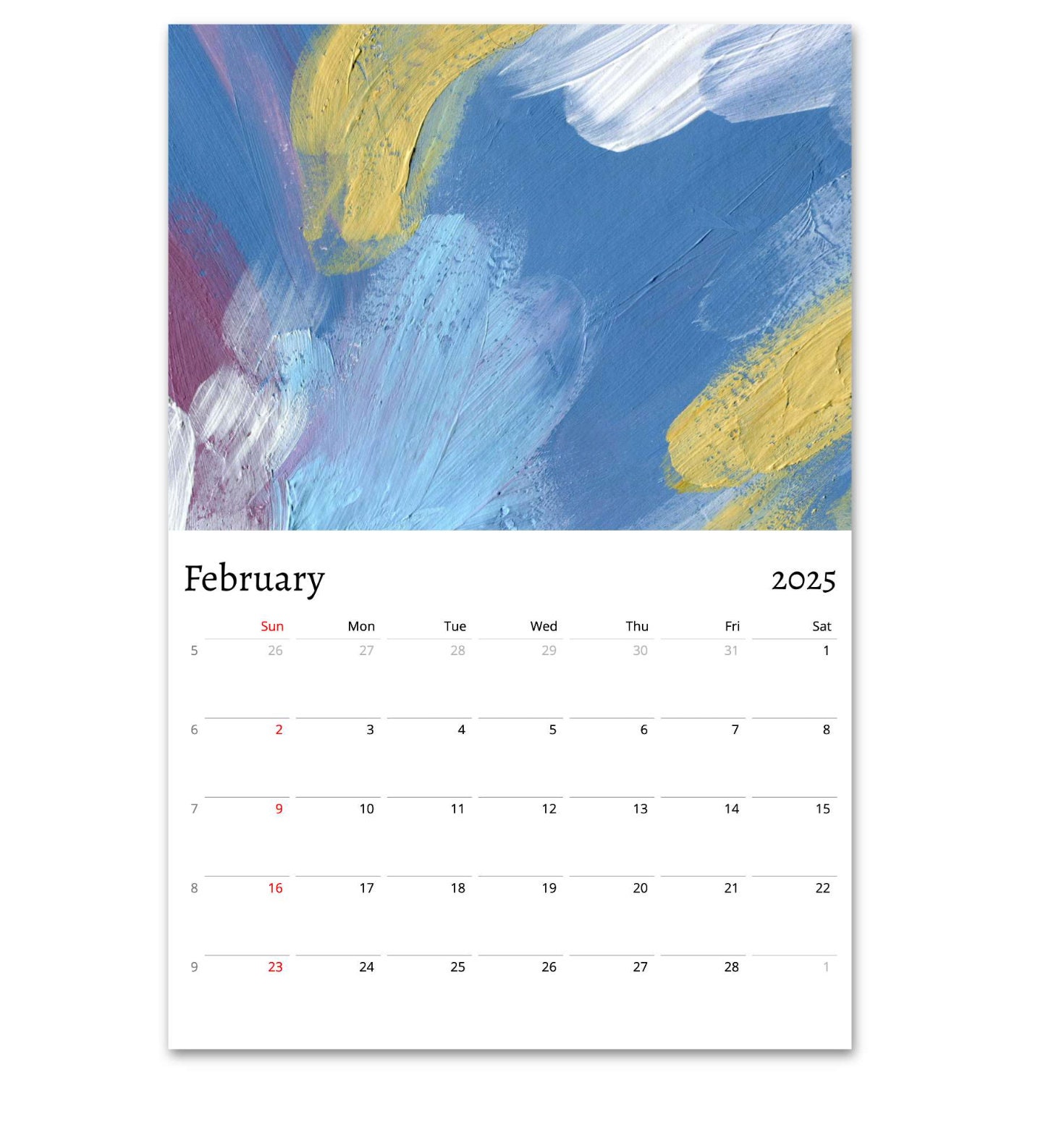 2024 2025 Calendar, Mid Year Calendar, Acrylic Calendar, Half Year