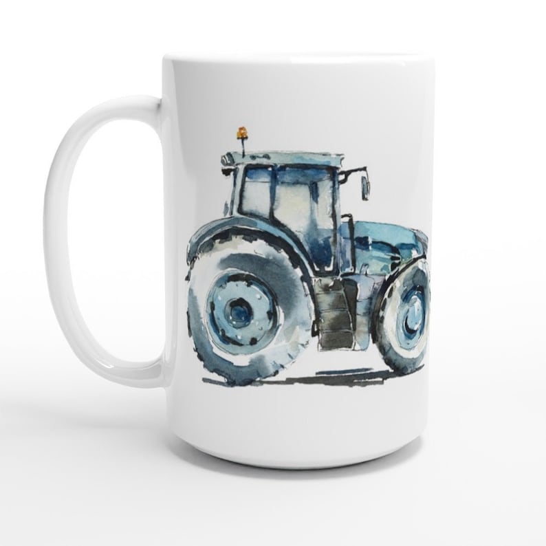 Farmer's Mug, Tractor Mug, Agricultural Machinery Mug, 15oz Ceramic Mug, Large Mug, Mug for Farmer, Gift for Farmer, Tea Coffee Mug, Combine Bild 1