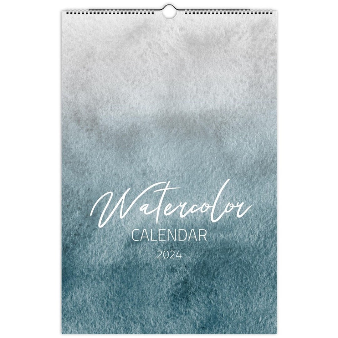2024 Wall Calendar, Watercolor Calendar, 2024 Calendar, Abstract Calendar, Academic Calendar