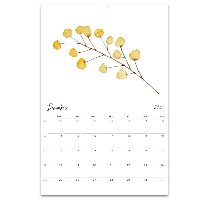 Monday Start Calendar 2023 2024 Wall Calendar 2023 2024 Mid Etsy