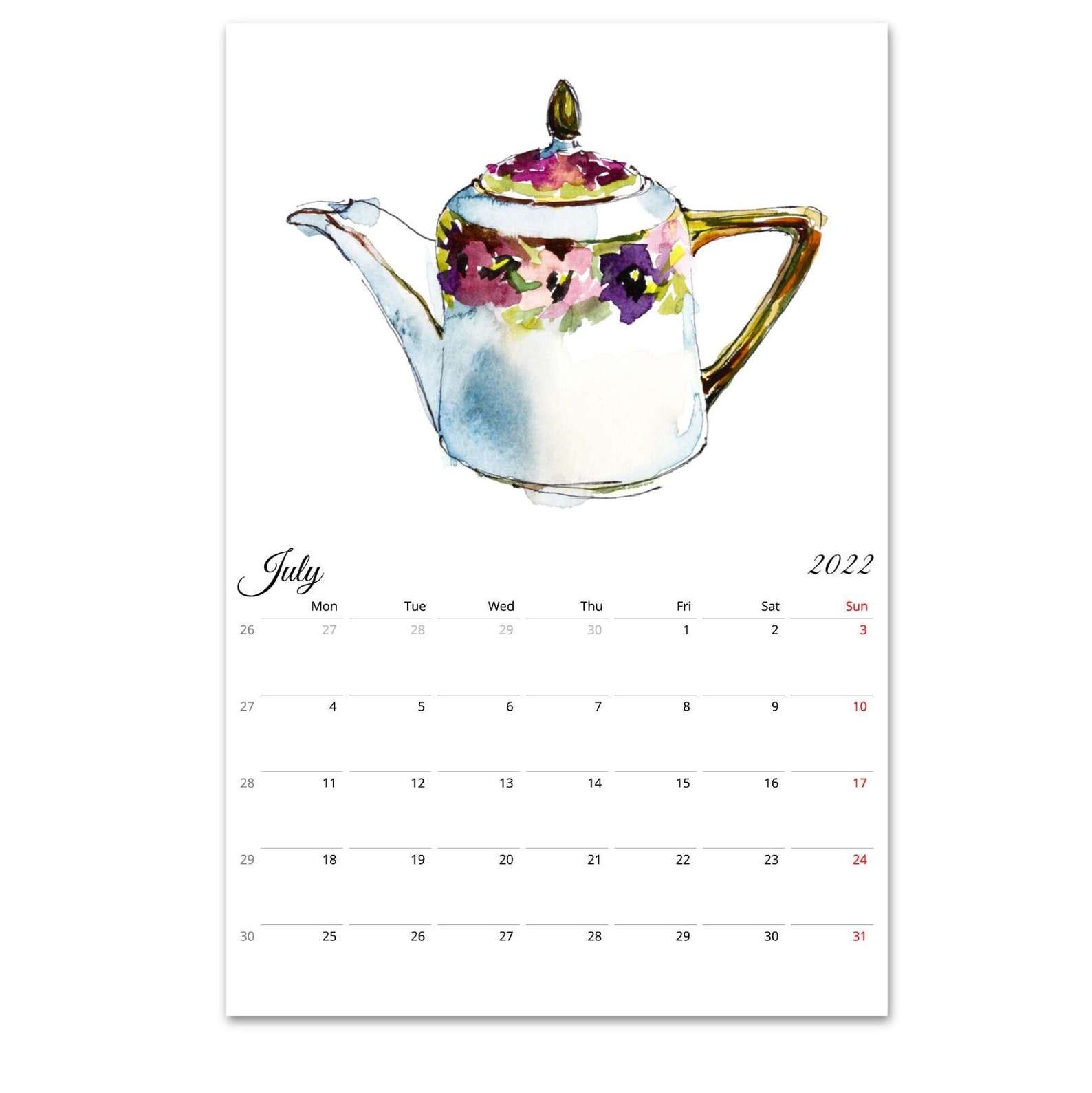 2022-2023-mid-year-calendar-teapots-wall-calendar-vintage-etsy-hong-kong