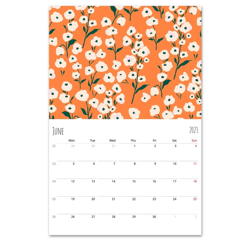 2023 Wall Calendar Floral Calendar Hanging Calendar - Etsy 2023 Wall Calendar Floral Calendar Hanging Calendar - Etsy