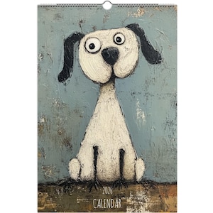 2026 2027 Calendar, Funny Dog Calendar, Wall Calendar, Cute Dog Calendar, Hanging Calendar, Monthly Calendar, Blank Calendar, Pet Calendar image 1