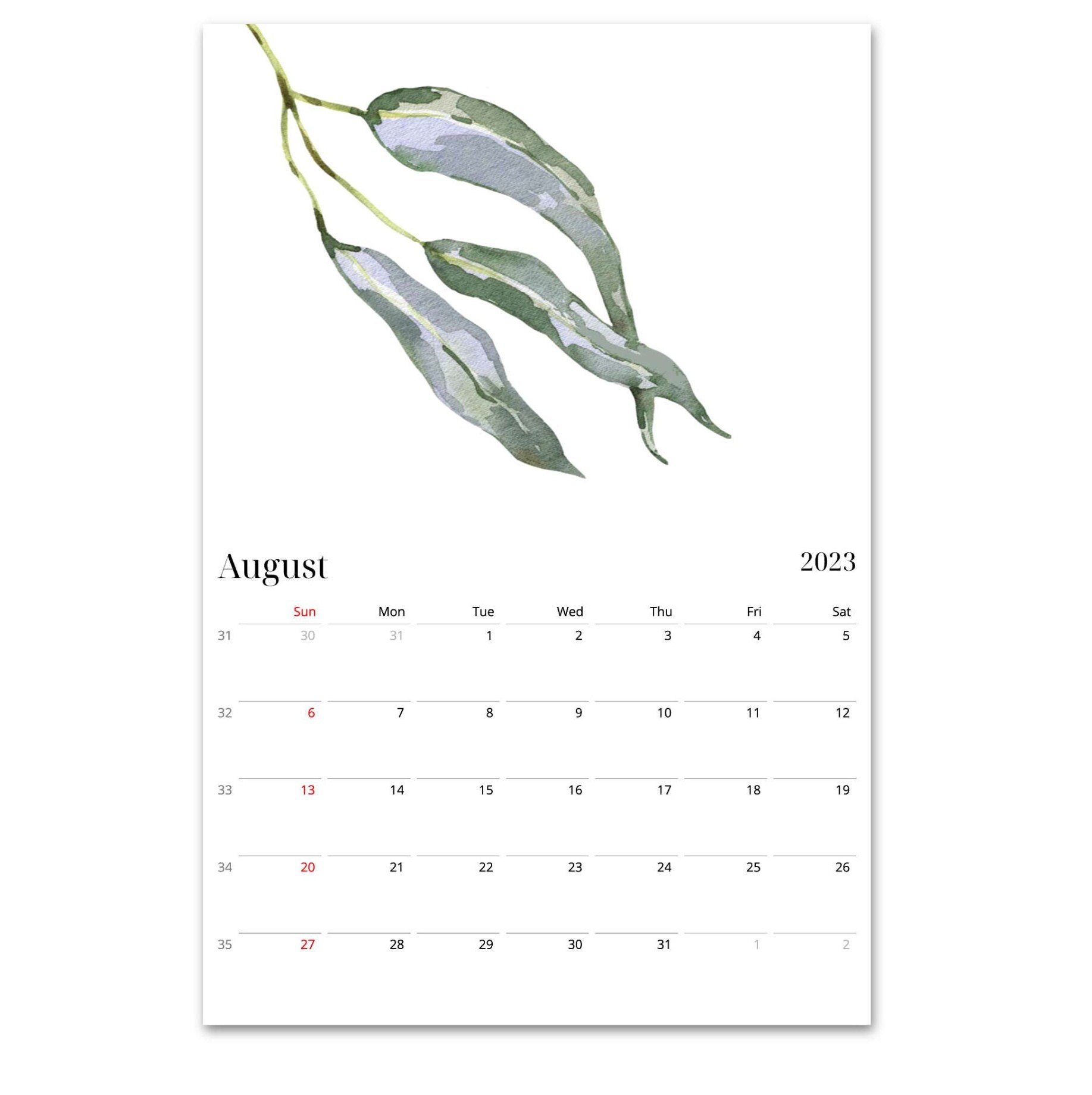 2023 2024 Calendar Botanical Calendar Wall Calendar 2023 Etsy