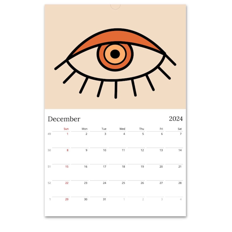 2025 Wall Calendar 70's Calendar Hippie Calendar Groovy Etsy