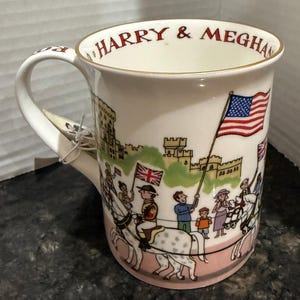 Prince Harry and Meghan Markle Royal Wedding Mug by Alison Gardiner