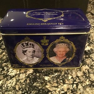 Royalty Queen Elizabeth II Tea Tin - New & Sealed