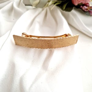 Minimalist gold barrette, medium size matte gold barrette, handmade, metal,Christmas gift ideas,something gold,minimal, fine hair,thin hair