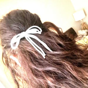 Full rhinestones silver bow barrette, wedding,sparkle handmade, ribbon barrette clip,bride, bridesmaid, bridal, prom, anniversary, non slip