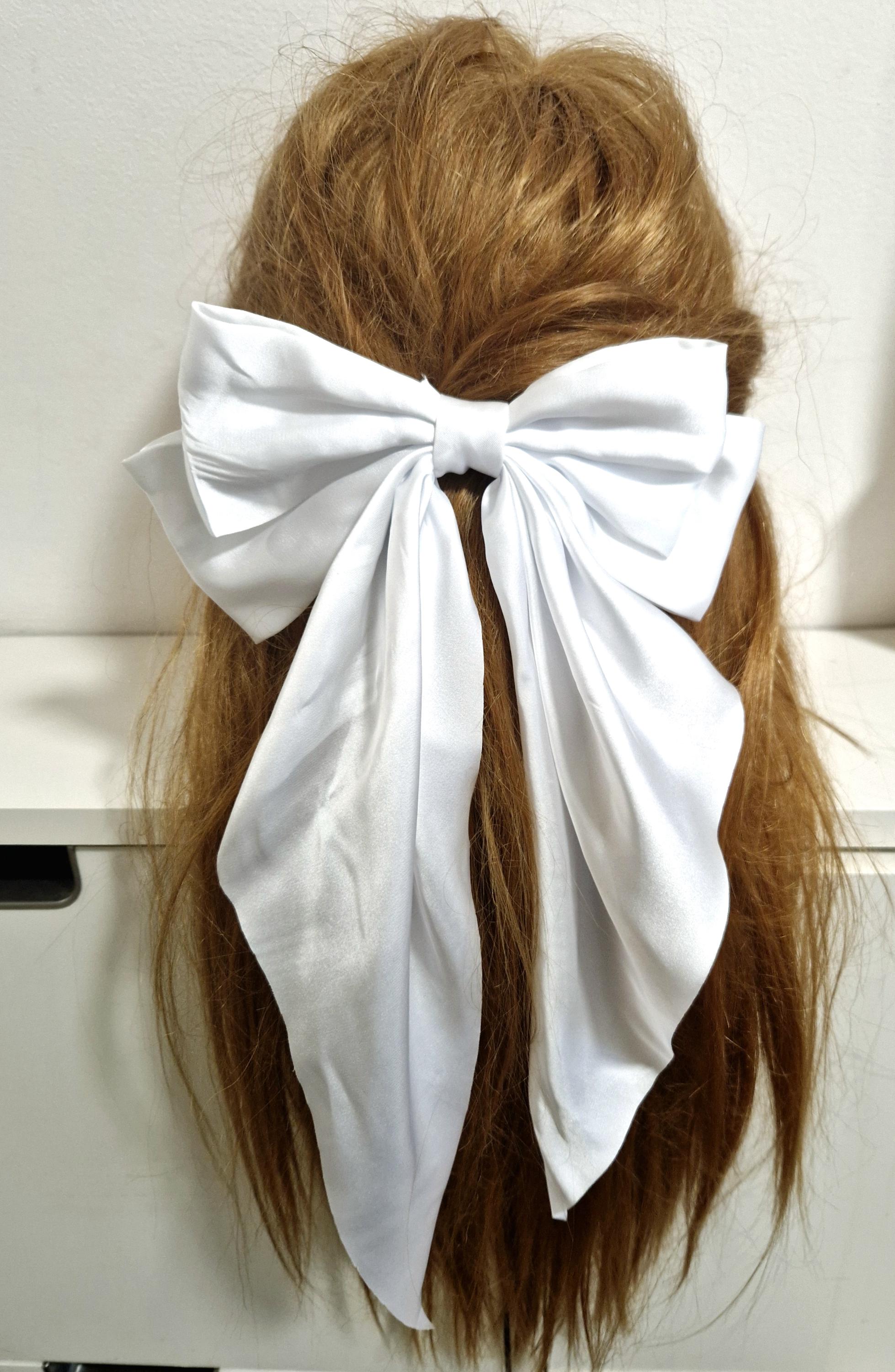 SPECIAL-OVERSIZED SATIN BOW HAIR BAND NWT Amazon.com : 9 Pack Oversized Satin Hair Bows White Pink Red  main image 4