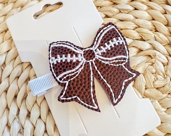 Football hair clip, Football bow hair clip, Football Hair Clip, Baby Hair Clip, Toddler Hair Clip