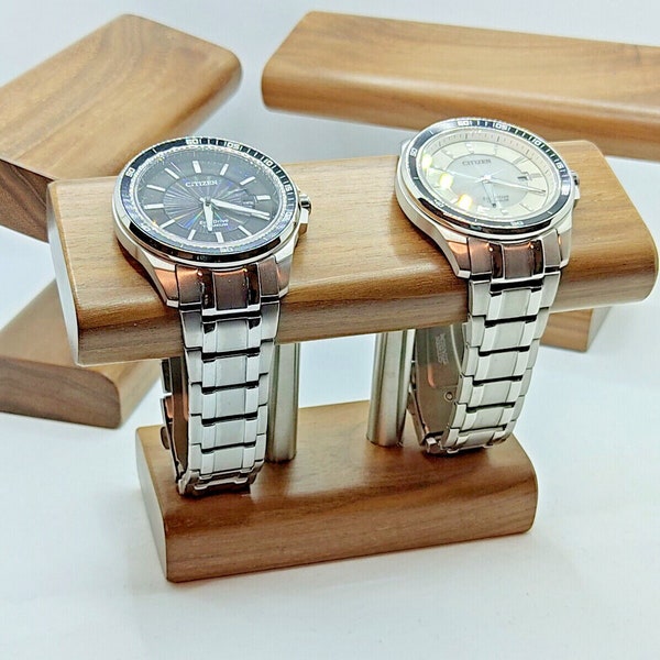 Nußbaum Uhrenhalter Uhrenständer Uhrenaufsteller Uhrenbox Schmuckständer  Geschenkidee , Uhrenaufbewahrung,  gadgets Weihnachtsgeschenk