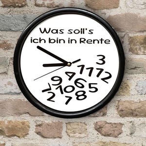 Cool and funny fun clock wall clock pensioners office, workplace, workshop, party cellar bar terrace office party souvenir