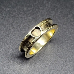 Bague en argent sterling avec incrustation de cœurs : base pour bijoux en résine