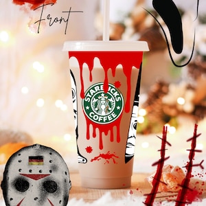 Scary Halloween Knives| Gruesome Halloween Cup| Spooky Season Starbucks Cup| Personalized Halloween Cup