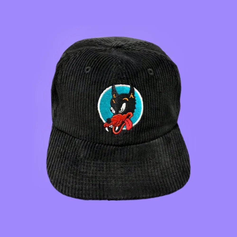 NEW Wolf Corduroy Snapback Hat Black - Etsy