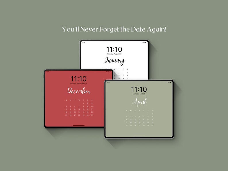 2024 2023 iPad Wallpaper Calendar Minimalist Calendar - Etsy