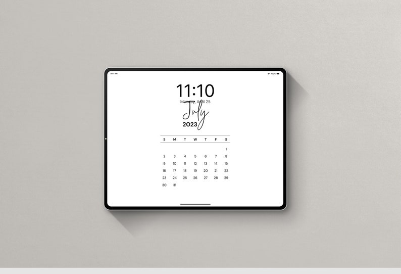 2025, 2024 iPad Wallpaper Calendar Aesthetic Calendar Minimalist