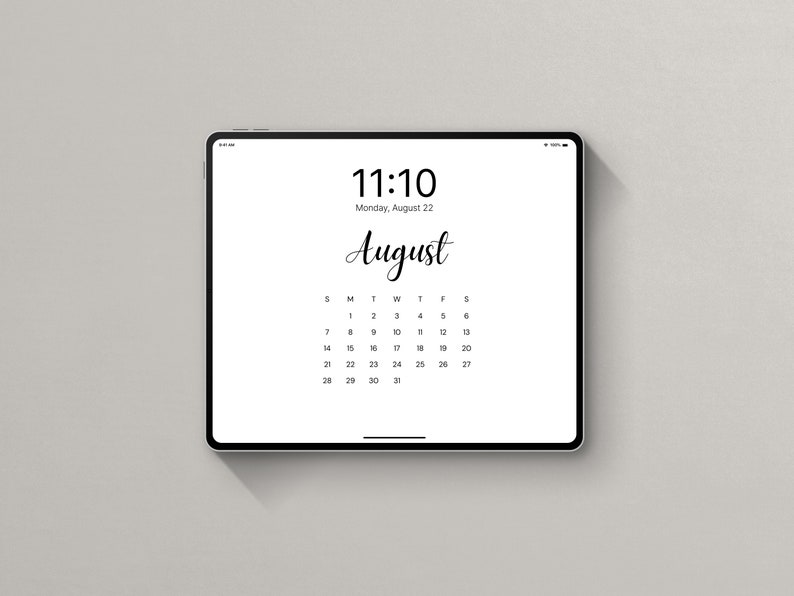HOT 2024 iPad Wallpaper Calendar Minimalist Calendar Aesthetic Calendar