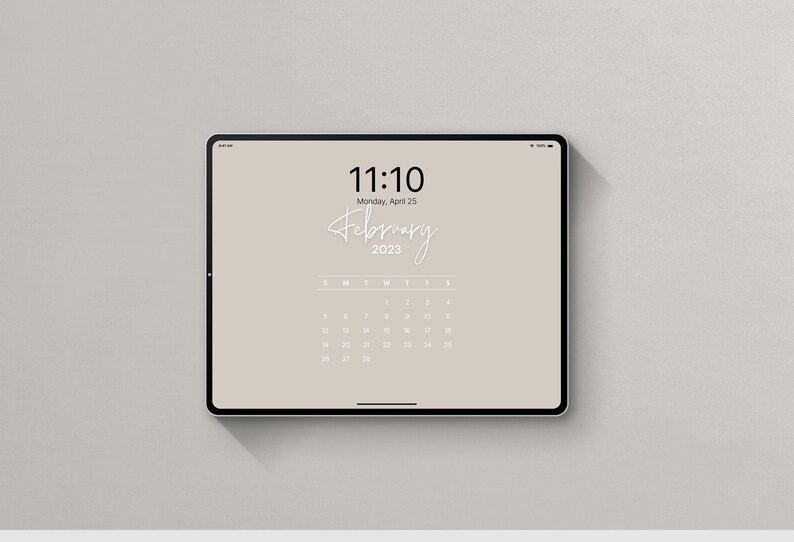2023 Ipad Wallpaper Calendar Aesthetic Calendar Minimalist Etsy