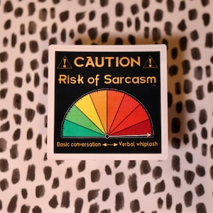 Sarkasmvarning, sarkastisk klistermärke
