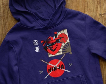 Kids Childrens Ninja Hoodie for boys or girls