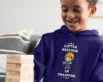 Boys Kids Hoodie - Little Builder In Training