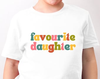 Camiseta del día de la madre, camiseta favorita para hija, regalo lindo para hija, regalo divertido de mamá, camiseta para cumpleaños, camiseta para la mejor hija