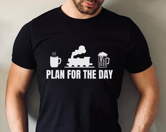 Funny Train T Shirt, Fathers Day Gifts, Railway Tshirt for Men, Train Related Birthday T-Shirt, Mens Train Tshirt Gift