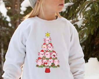 Pull De Noël Pour Garçon – Sweat-shirt Enfant Drôle, Col Rond – Motifs Père Noël, Sapins – Tissu Doux Et élastique – Cadeau De Fête
