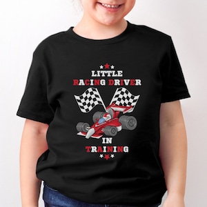 子供用レーシングカーTシャツ リトルレーシングドライバー 対象年齢3～14歳 子供用フォーミュラワンカーTシャツ ティー