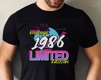 39th Birthday Shirt For Men - Vintage 1986 "Aged To Perfection" T-Shirt, Customizable Gift For Him - View #9