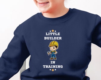 Kinder Builder Sweatshirt, Little Builder In Training Pullover, Jungen Mädchen Builder Sweatshirt, Pullover Geschenke für Gebäude, Shirts für Builder