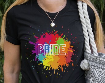 Pride Shirt, LGBTQ Shirt, Equal Rights Shirt, Gay Rights Shirt, Be Kind Shirt, LGBT Shirt, Equality T-Shirt, Rainbow Paint Splash T Shirt
