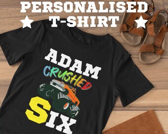 Kinder PERSONALISIERTE Geburtstag T-Shirt Mädchen T-Shirt Jungen Top Rundhals-T-Shirt 3. 4. 5. 6. 7. 8. Geschenk Name Alter Monster Truck Shirt