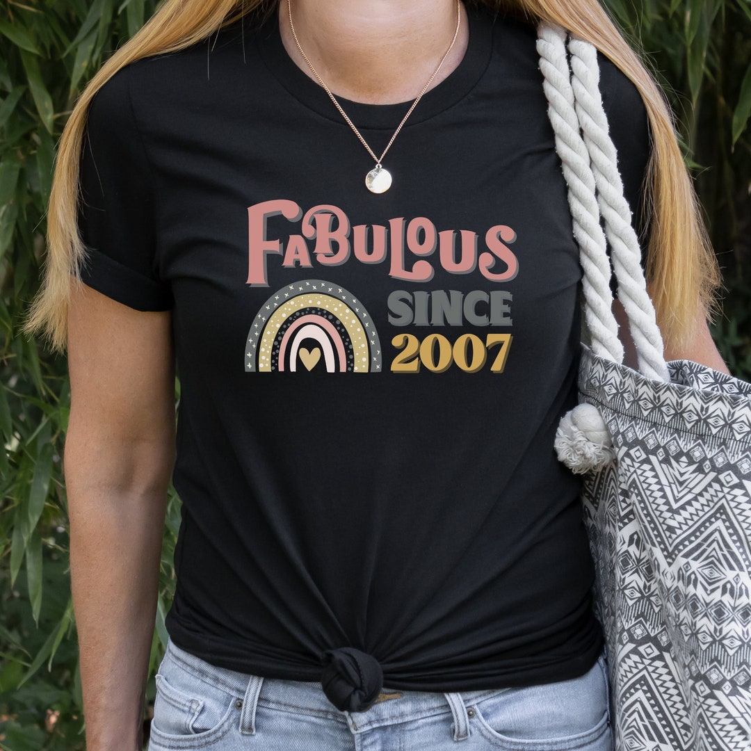 Camiseta 18 Años - Regalo Cumpleaños 2007, Diseño Vintage Para Hombre Y Mujer
