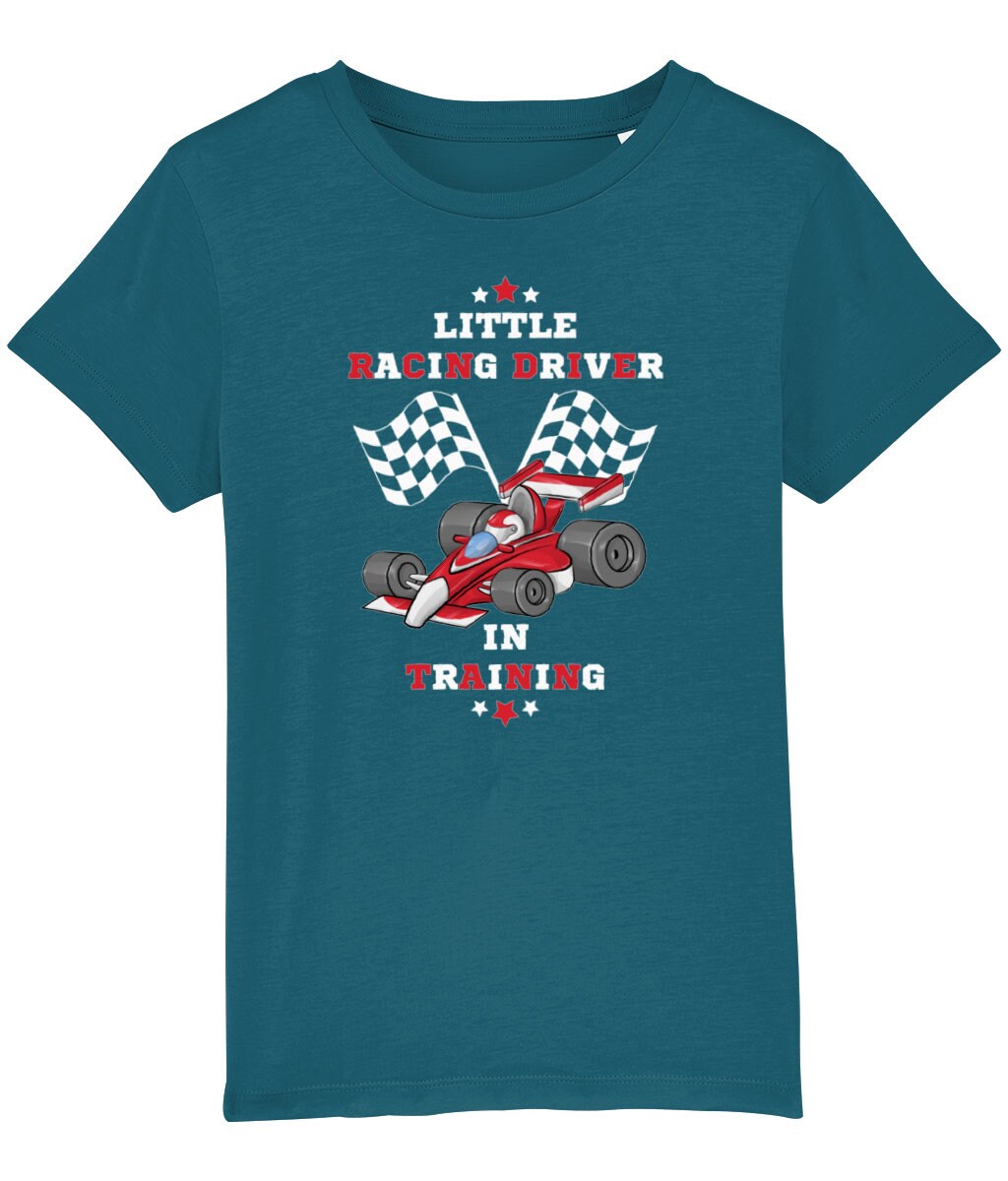 Kids Racing Car Tshirt Little Racing Driver for Ages 3 - 14 Years of ...