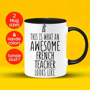 French Teacher Gift, French Teacher Mug, French Teacher Appreciation, French Teacher Coffee Mug Birthday Gift Christmas gift