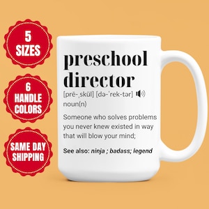 Preschool director gift, Preschool director gift mug, preschool director Retirement Funeral Thank You Appreciation