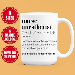 Nurse Anesthetist Mug, Nurse Anesthetist Gift, CRNA Mug, Gift For CRNA, Funny Nurse Anesthetist Mug