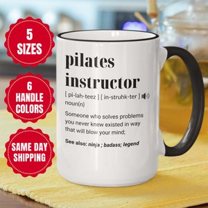 Pilates Instructor Gift, Pilates Instructor Mug, Pilates Gift, Pilates Mug, Pilates Studio, Christmas Gift