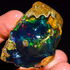 75 Ct, Natural Opal Rough, Ethiopian Opal Rough,44x30x13 mm Welo Opal Rough, Opal Crystals, Opal Raw, Fire Opal Rough,Opal Rough For Jewelry