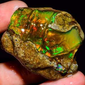 127.5 Ct, OPAL RAW CRYSTALS, 40x31x24 mm Fire Opal Rough, Natural Ethiopian Opal Rough, Welo Opal Rough, Opal Raw For Jewelry Making