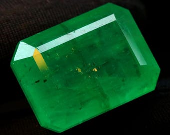 38.30 Ct Rare Russian Emerald | 21x16x14 mm Octagon Cut Collector Gemstone | Investment Grade Ural Mountains Emerald