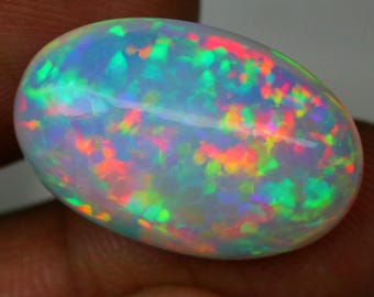 16,5 Ct äthiopischen Opal Edelstein Natürliche Dot Welo Einzigartige Multi Feueropal Weiß Stück 24.3x16.2x8.1 mm Cabochon Für Schmuck