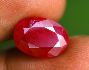 6 carat Natural Ruby Oval Faceted Cut Calibrated Loose Natural Earth Mined Gemstone Ready For Jewelry Setting 13x9x4.5 mm