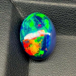 7.70cts Unique Black Opal Stone, Natural Ethiopian Black Opal, Multi Fire Black Opal, Rainbow Fire Black Opal, Loose Black Opal For Jewelry