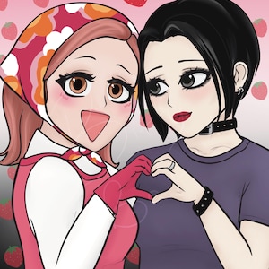 OMG they were roommates strawberry Girls anime Art Print