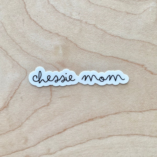 Chessie Mom Sticker, Chesapeake Bay Retriever Mom, Dog Mom Sticker, Dog Laptop Sticker, Dog Water Bottle Sticker, Water Resistant Glossy